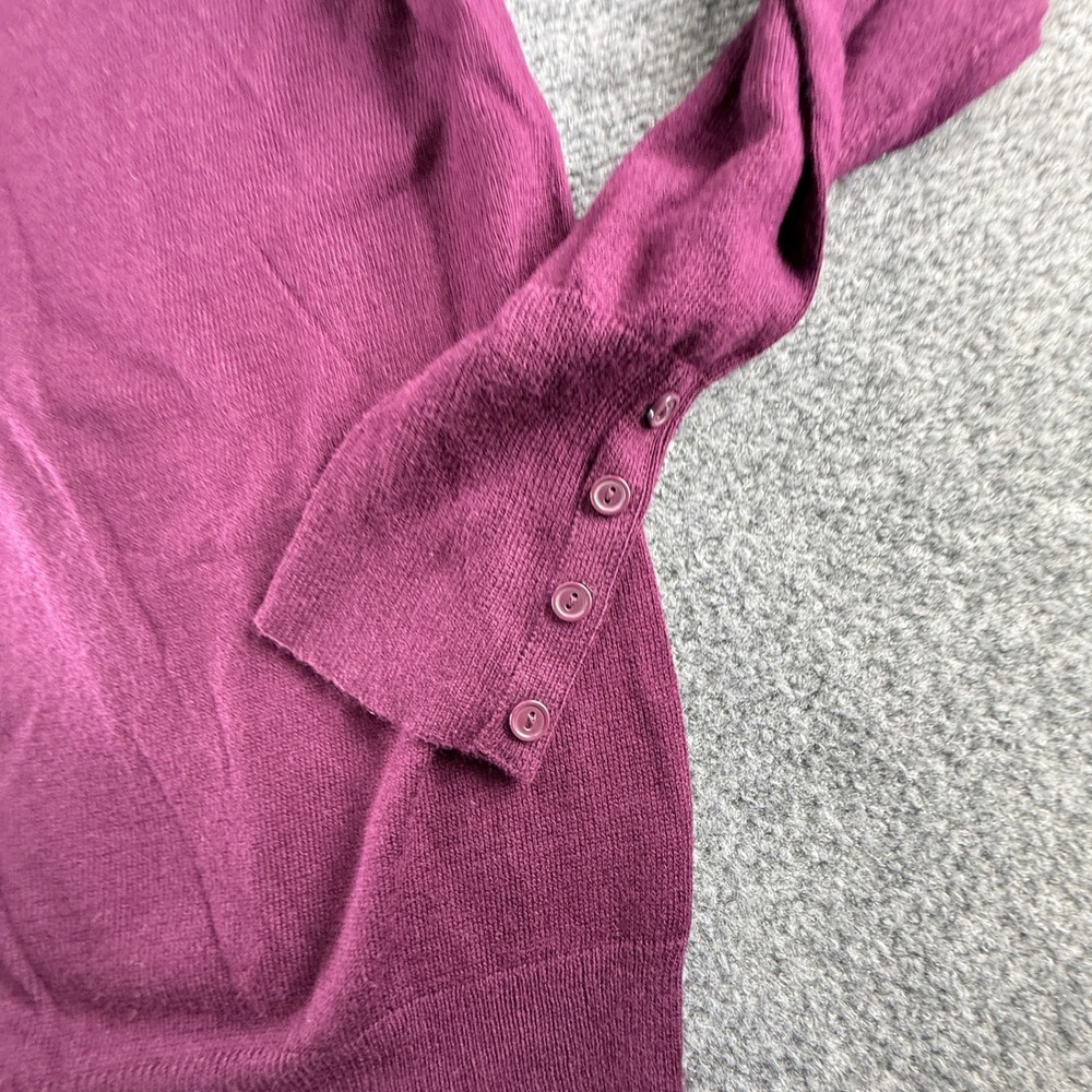Worthington Womens XL V-Neck Button Front Cardigan Potent Purple 831-1623 NEW - Picture 2 of 7
